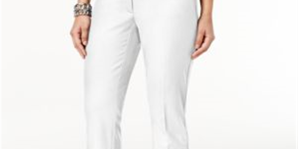 Calça skinny feminina Alfani, branca, tamanho 6, pequena