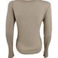 Blusa Henley Canelada Pink Rose Junior Marrom Tamanho P