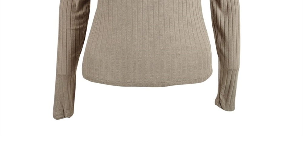 Blusa Henley Canelada Pink Rose Junior Marrom Tamanho P