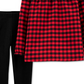 Conjunto de blusa e legging Carter's Baby Girl's Buffalo Check Twill, vermelho, tamanho 18 meses