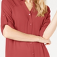 Blusa túnica opulenta feminina Alfani vermelha tamanho extragrande