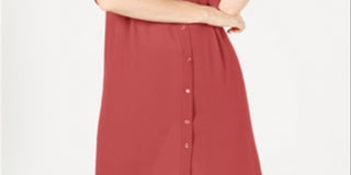 Blusa túnica opulenta feminina Alfani vermelha tamanho extragrande