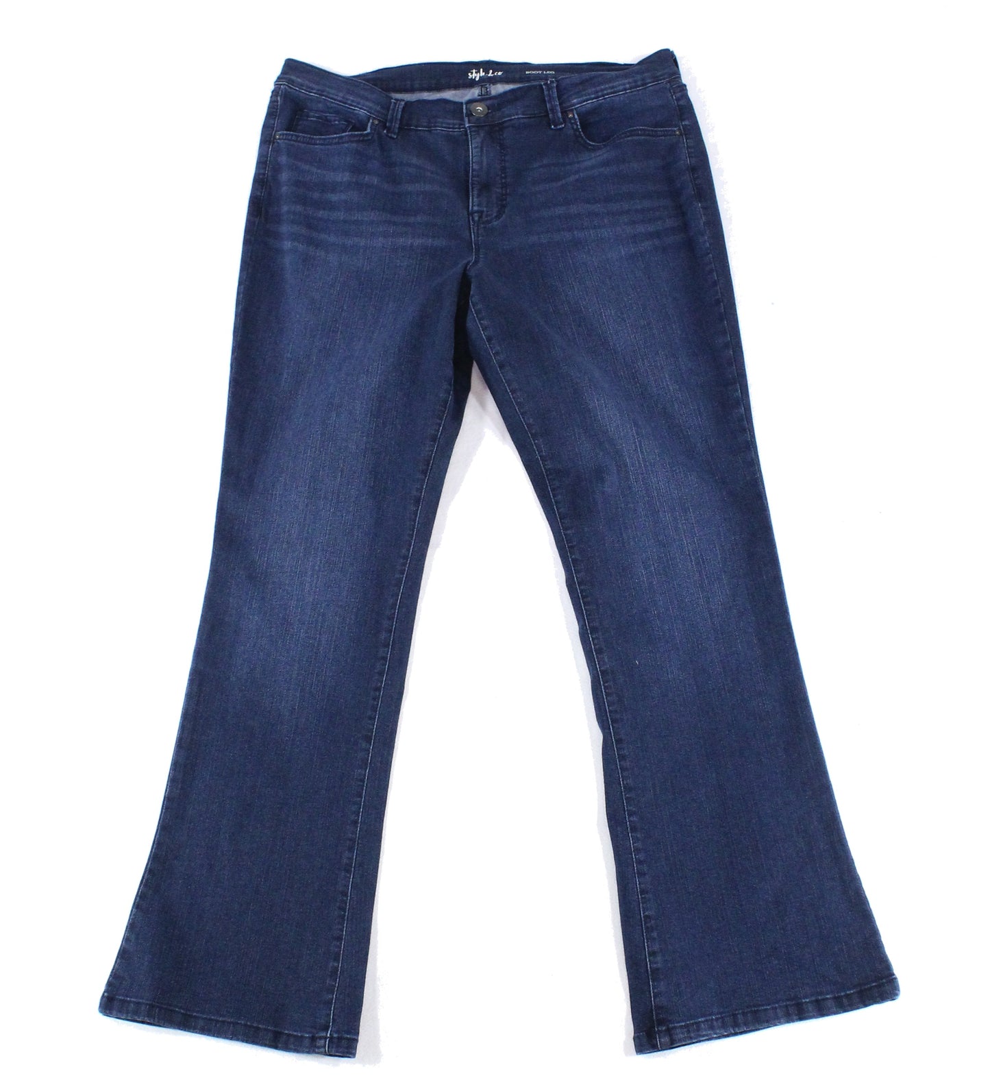 Jeans Bootcut com Controle de Barriga Feminino Style &amp; Co Azul Tamanho 16 S