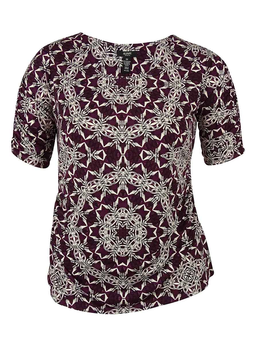 Blusa feminina Charter Club Plus com mangas sino e decote em V, azul marinho, tamanho 3X
