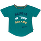 Camiseta Tommy Hilfiger Big Girl's Believe in Your Dreams Verde Tamanho 8-10