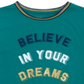 Camiseta Tommy Hilfiger Big Girl's Believe in Your Dreams Verde Tamanho 8-10