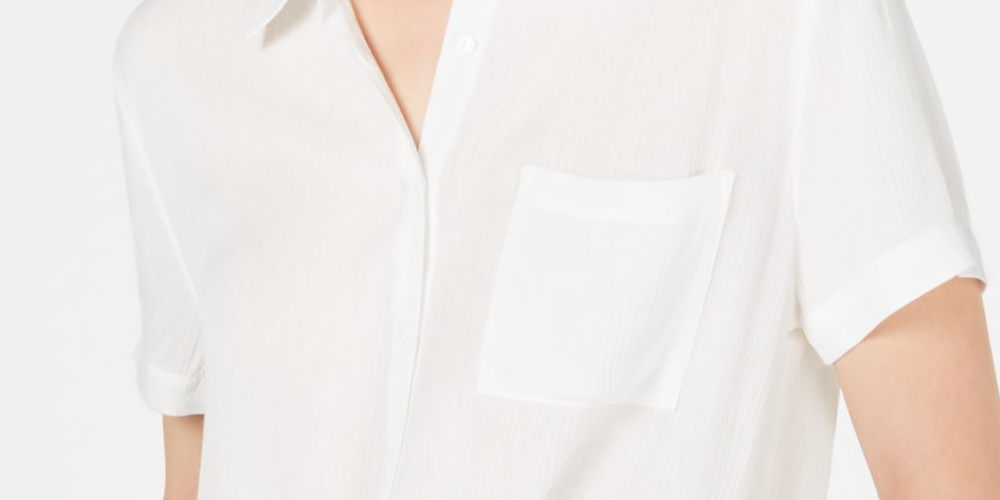 Blusa feminina Hippie Rose de manga curta com gola e botões, branca, tamanho grande