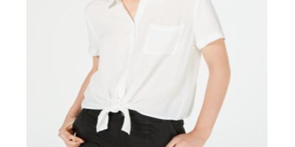 Blusa feminina Hippie Rose de manga curta com gola e botões, branca, tamanho grande