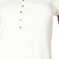 Camiseta manga curta com botões Common Stitch Junior, branca, tamanho grande