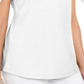 Camiseta feminina Karen Scott com manga amarrada, branca, tamanho XX-G