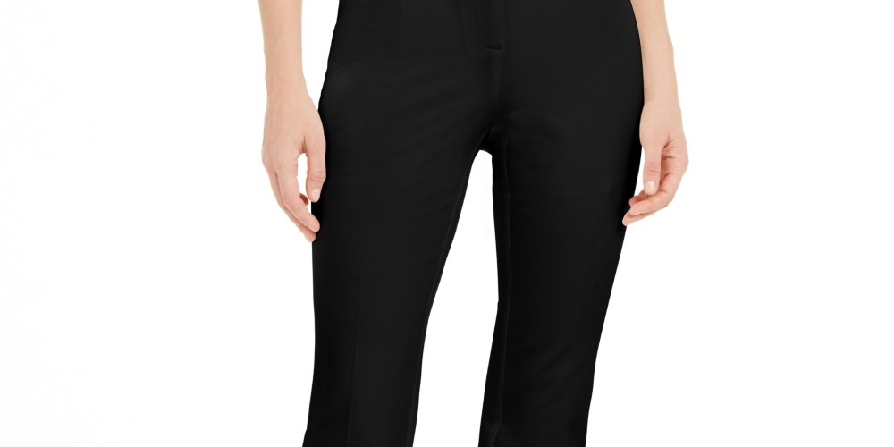Calça Alfani Feminina Cós Largo com Cinto Preto Tamanho 16 Petite