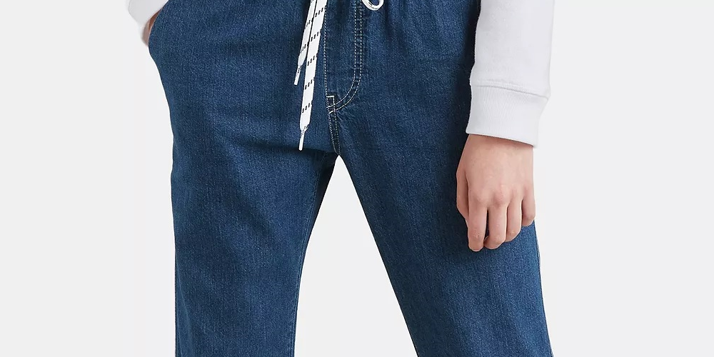 Calça jogger jeans Levi's feminina Jet Set Cotton Denim, azul, tamanho X-S