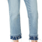 Calça jeans feminina INC International Concepts Curvy com bainha dupla e tornozelo, azul, tamanho 0
