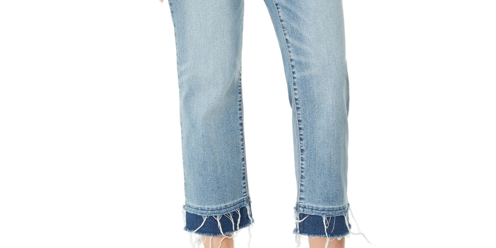 Calça jeans feminina INC International Concepts Curvy com bainha dupla e tornozelo, azul, tamanho 0
