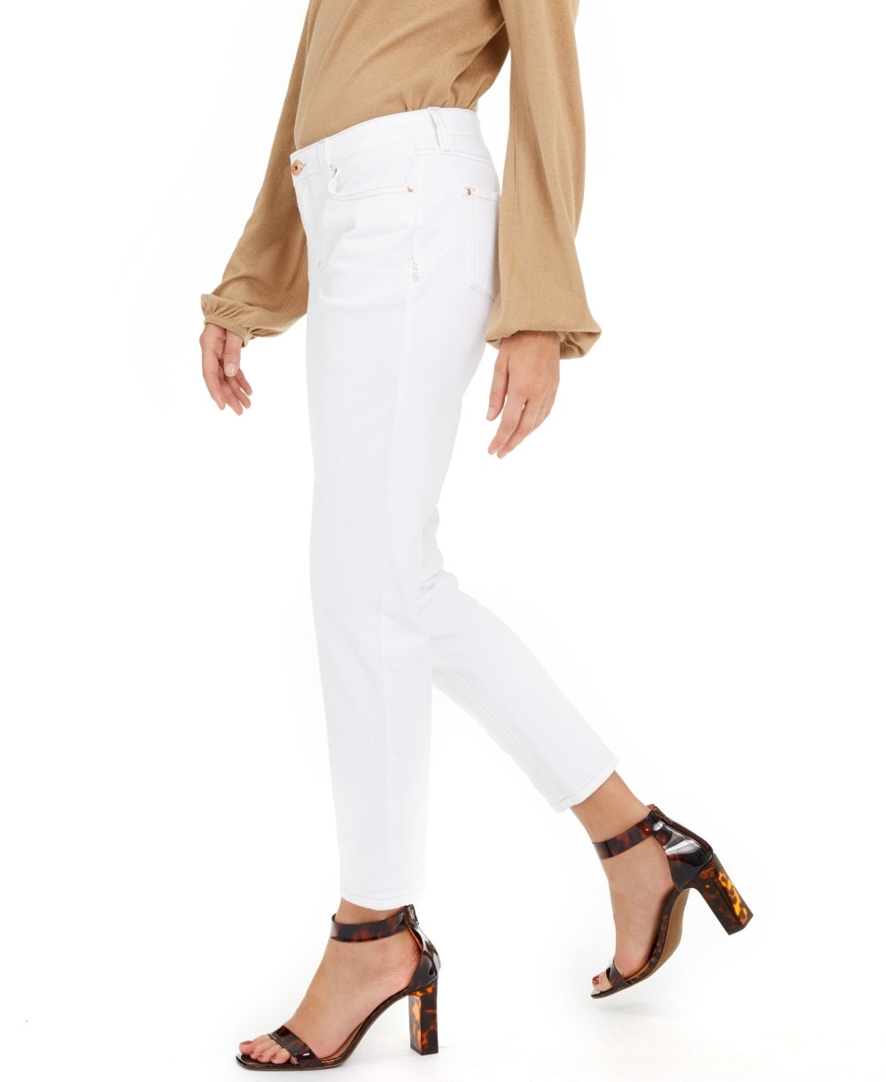 Calça jeans feminina estilo boyfriend, da INC International Concepts, branca, tamanho 10