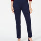 Calça feminina Charter Club Petite Pull On Ponte Knit Azul Tamanho 6 Petite