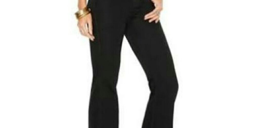 Calça jeans flare feminina insubstituível de cintura alta, preta, tamanho 25, da Free People