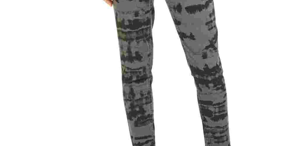 Calça jeans skinny tie-dye Tinseltown Junior's preta tamanho 5