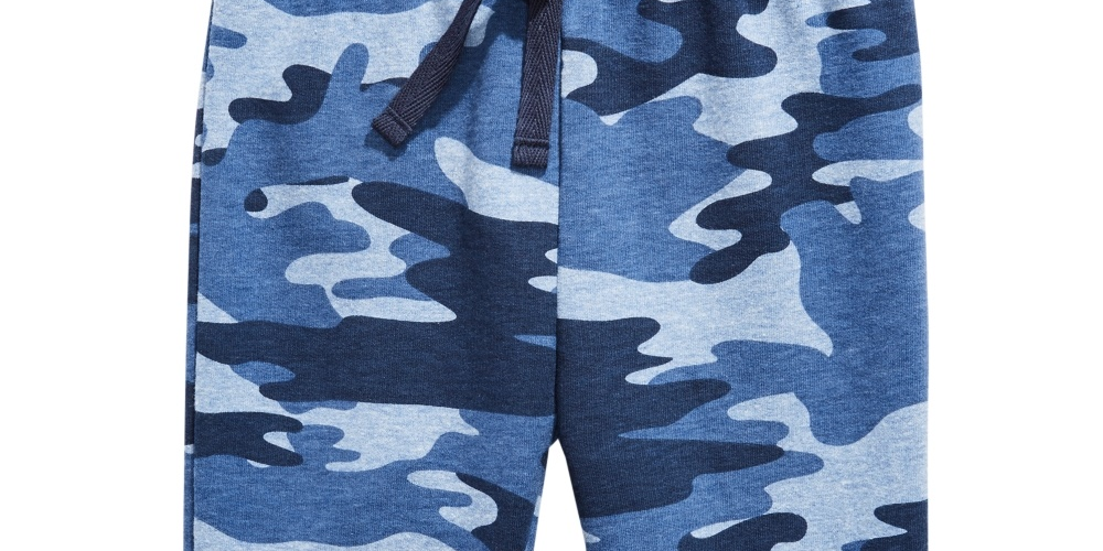 Calça jogger camuflada para meninos First Impressions, azul marinho, tamanho 2T