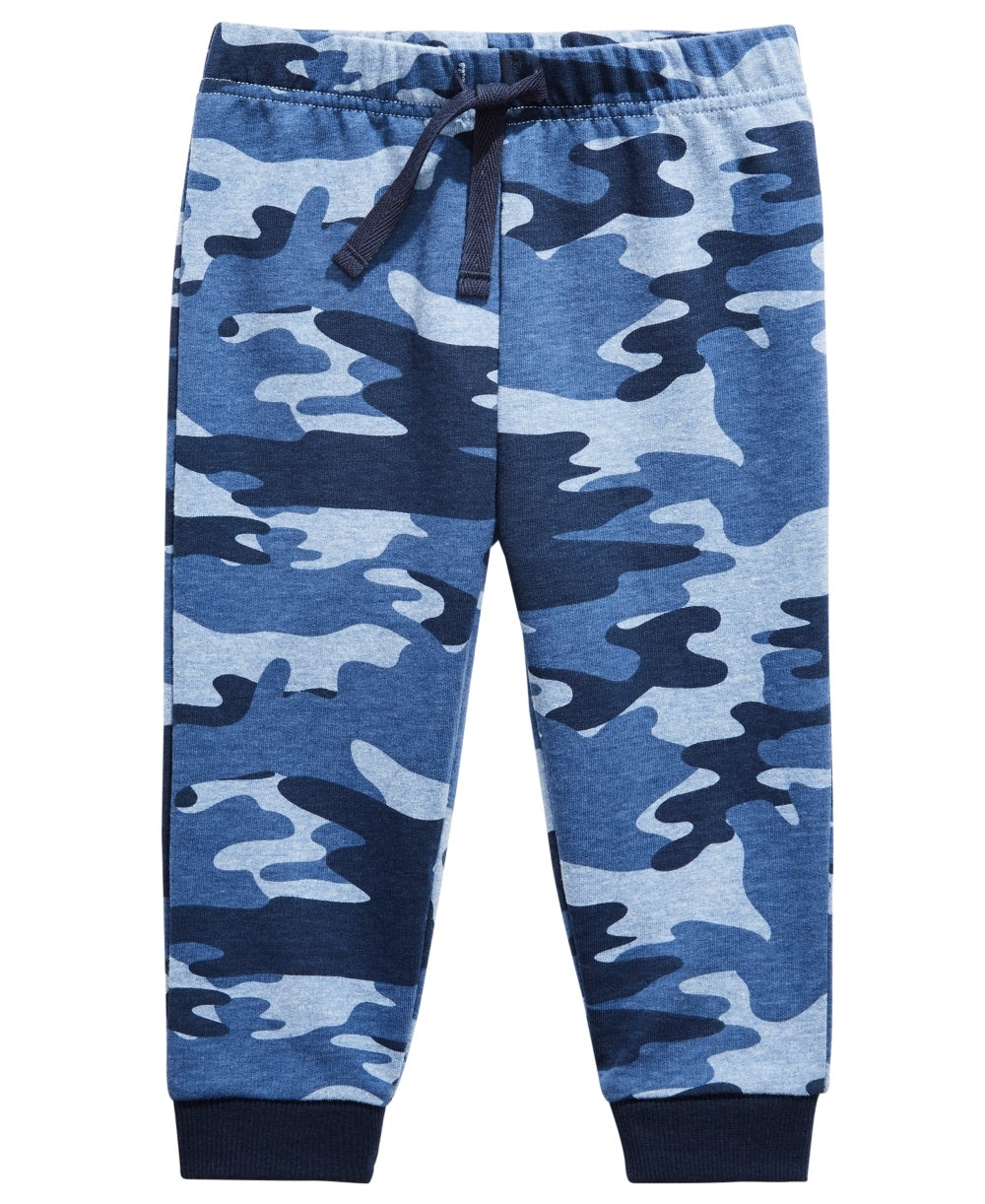 Calça jogger camuflada infantil First Impressions para meninos, tamanho 4T, azul