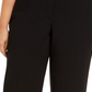 Calça culotte feminina Alfani com cinto e detalhes de ferragens, preta, tamanho pequeno
