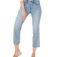 Calça jeans feminina NYDJ Marilyn com listras de renda e perna reta, azul, tamanho 18