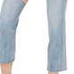 Calça jeans feminina NYDJ Marilyn com listras de renda e perna reta, azul, tamanho 18
