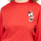 Camiseta estampada da Minnie Mouse da Disney Junior, vermelha, tamanho médio