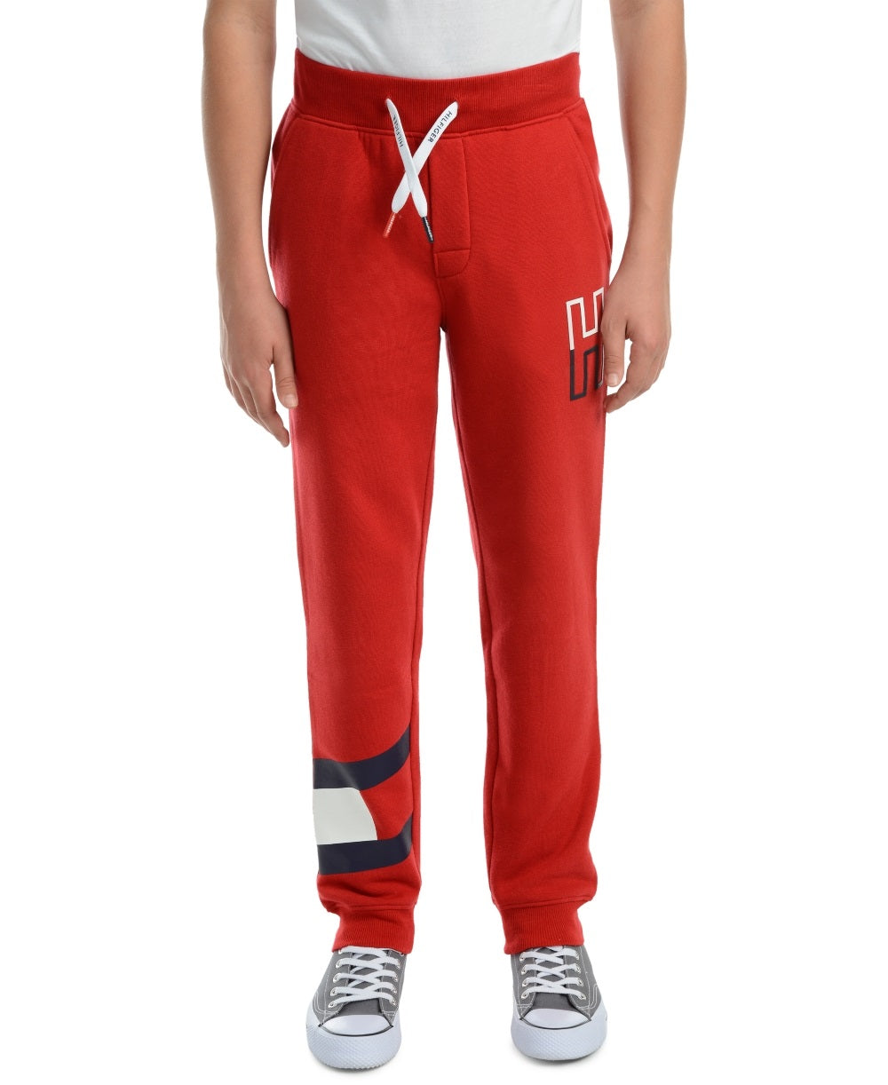 Calça de moletom Tommy Hilfiger Big Boy's Kent com estampa do logotipo vermelha, tamanho XL/20