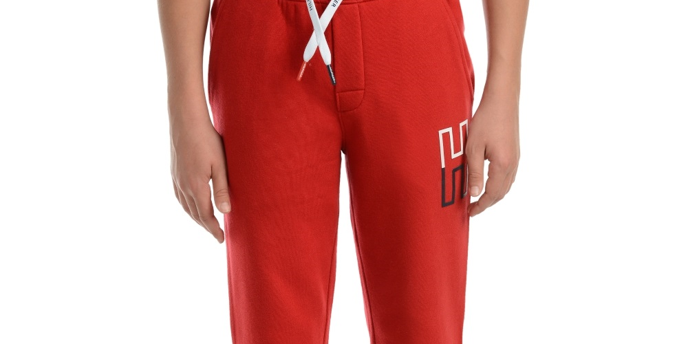 Calça de moletom Tommy Hilfiger Big Boy's Kent com estampa do logotipo vermelha, tamanho XL/20
