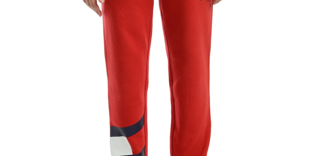 Calça de moletom Tommy Hilfiger Big Boy's Kent com estampa do logotipo vermelha, tamanho XL/20