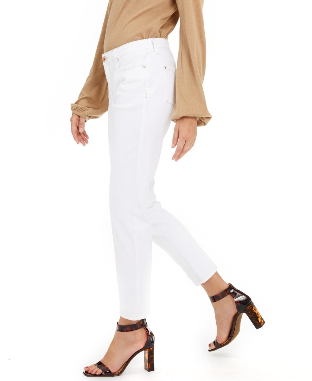 Calça jeans feminina estilo boyfriend, da INC International Concepts, branca, tamanho 18