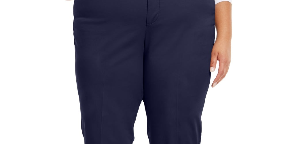 Calça jeans feminina Charter Club Plus Tummy Control, azul, tamanho 14W