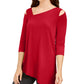 Top assimétrico feminino Alfani vermelho tamanho PS