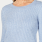 Suéter de tricô feminino Karen Scott, azul, tamanho XS
