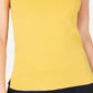 Regata feminina Anne Klein de malha de algodão misto, amarela, tamanho XS