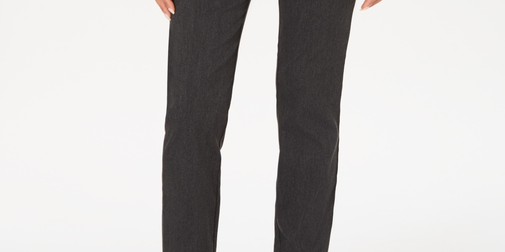 Calças de controle de barriga femininas Charter Club Cambridge Skinny Pull-On, cinza, tamanho 8