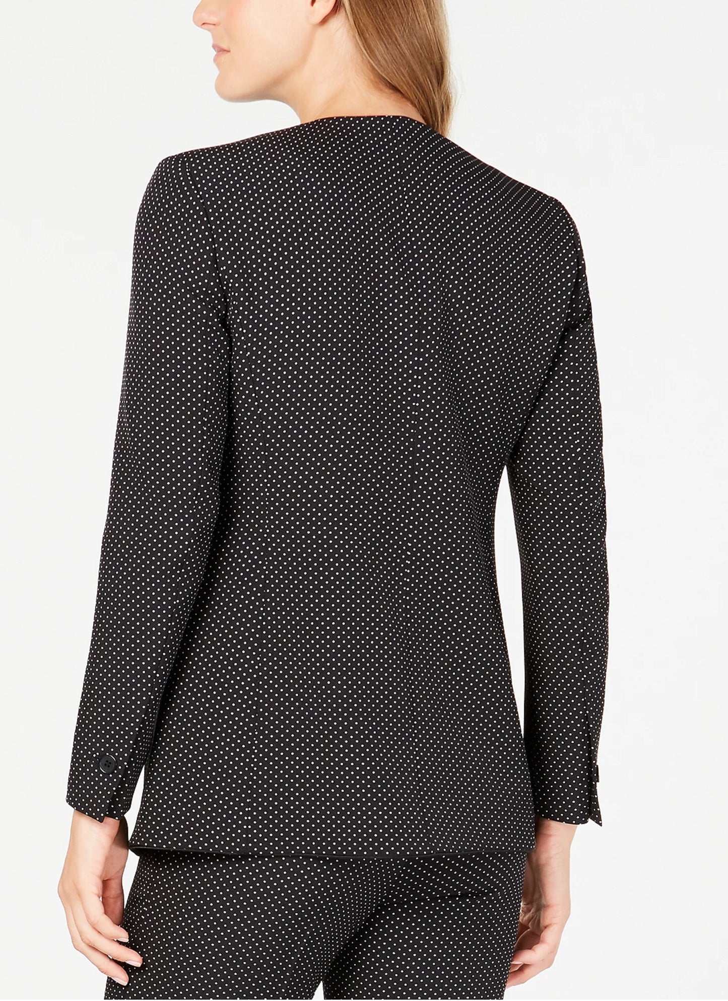 Blazer feminino Anne Klein Microdot preto tamanho 6