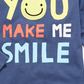Camiseta de algodão com estampa de sorriso para meninos First Impressions Toddler, azul médio, tamanho 3T