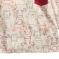 Camiseta infantil de manga comprida com estampa de animais da floresta First Impressions, bege, tamanho 3 a 6 meses