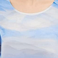 Blusa feminina Alfani listrada com decote redondo, azul, tamanho extragrande
