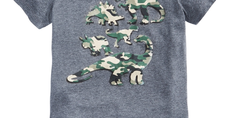 Camiseta camuflada infantil Epic Threads para meninos, tamanho 4, cinza