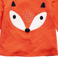 Camiseta infantil First Impressions Cotton Fox para meninos, tamanho médio, laranja, 3 a 6 meses