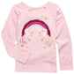Camiseta infantil feminina Epic Threads com estampa de unicórnios arco-íris, rosa, tamanho 2T