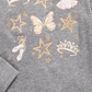 Camiseta infantil manga longa com estampa de coroa de balé para meninas Epic Threads, cinza, tamanho 5