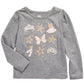 Camiseta infantil feminina Ballet Crown da Epic Threads, cinza, tamanho 2T