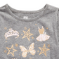 Camiseta infantil feminina Ballet Crown da Epic Threads, cinza, tamanho 2T
