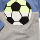 Camiseta infantil First Impressions para meninos com estampa de futebol e blocos de cores, azul médio, tamanho 3T REG