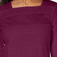 Karen Scott Blusa feminina listrada com decote quadrado e renda, roxa, tamanho extragrande
