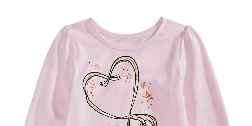Camiseta infantil Epic Threads com sapatilhas de balé rosa tamanho 5